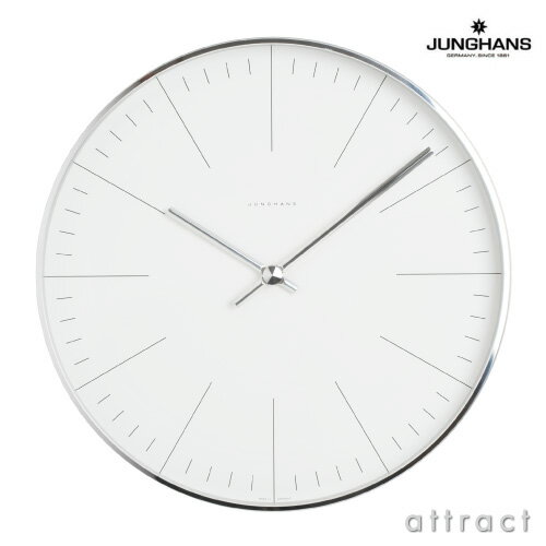 JUNGHANS ユンハンス Max Bill by Junghans Wall Clock 367 6046 00・367 6047 00 クォーツ時計 Φ30cm デザイン：マックス・ビル